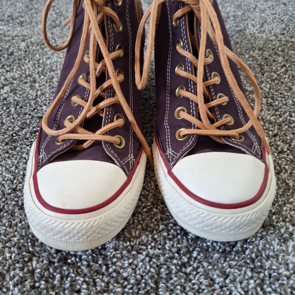 Converse Lux Mid Wedge Burgundy womens 8 hi-top lace sneaker - Picture 8 of 9